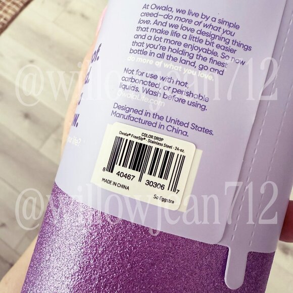 “So Eggstra" Owala Color Drop - 24 oz Freesip - Limited Edition Easter - Picture 3 of 8